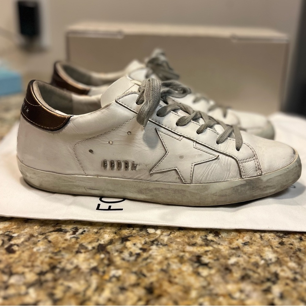 Golden Goose SuperStar Bi Color Metallic Sneakers